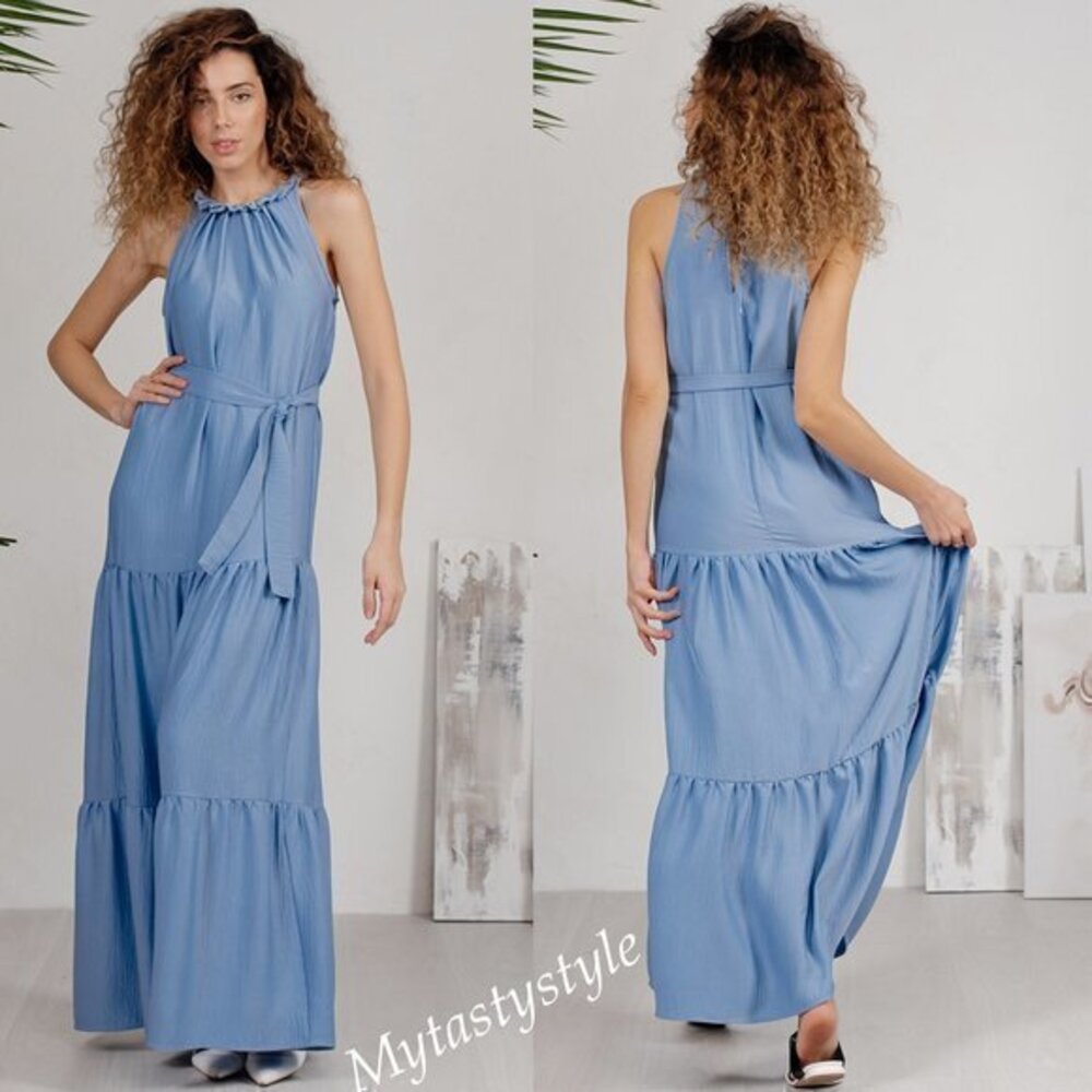 Tiered Maxi Boho Belted dress
